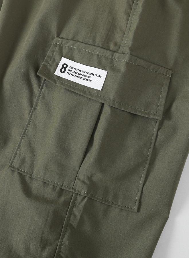 Take Two Girls Solid Elastic Waist Pocket Detail Pants - Image 4